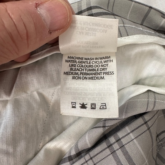 Haggar Men's Performance Casual Plaid Golf Walking Shorts Silver/Gray 38 - Picture 6 of 14